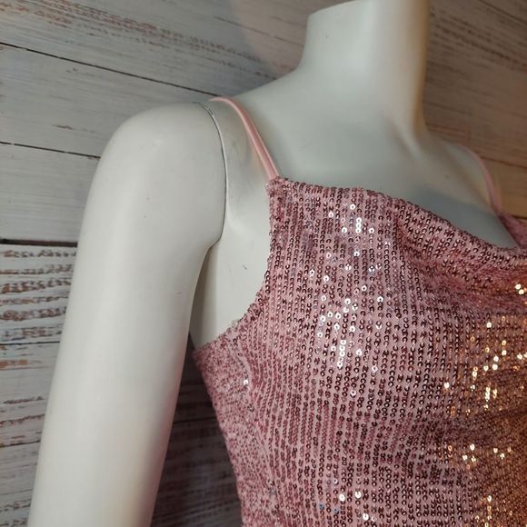 Fashion Nova Start The Show Sequin Dress- Rose Gold - Picture 7 of 16